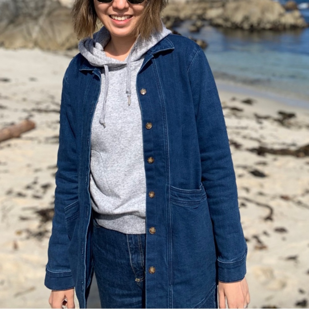 Sezane Indigo Jean Jacket